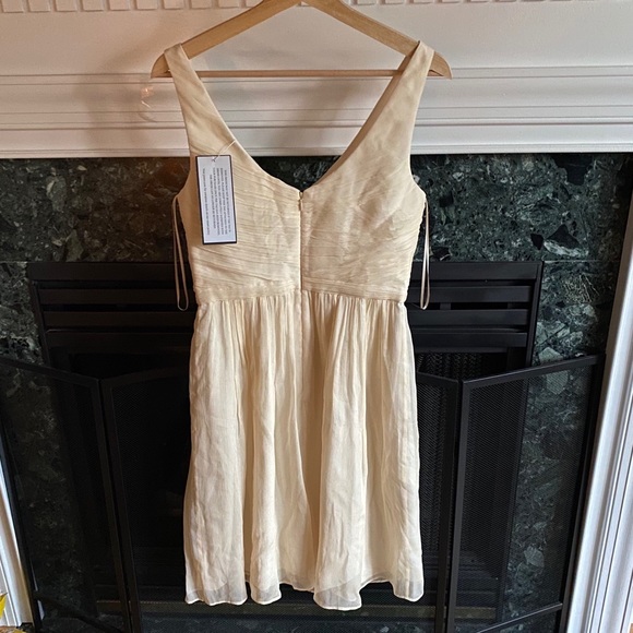 J. Crew Wedding Heidi Silk Chiffon Dress Champagne - Picture 5 of 9